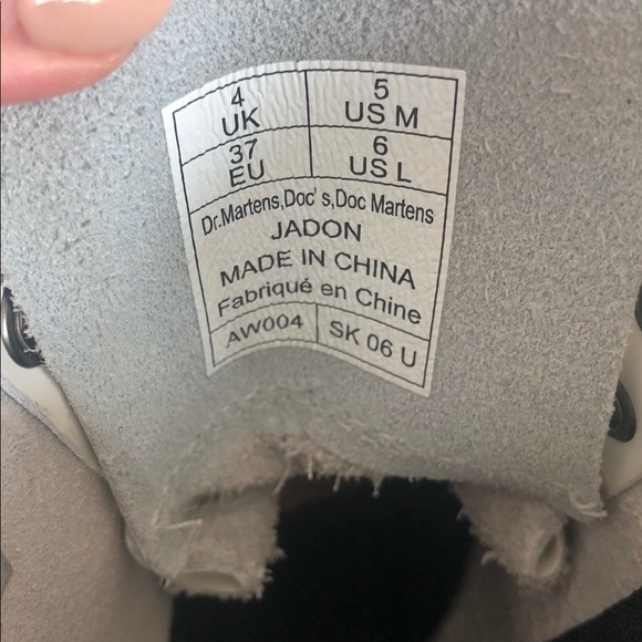 Dr. Martens: Jadon White Smooth Leather Platform Boots - Picture 6 of 6